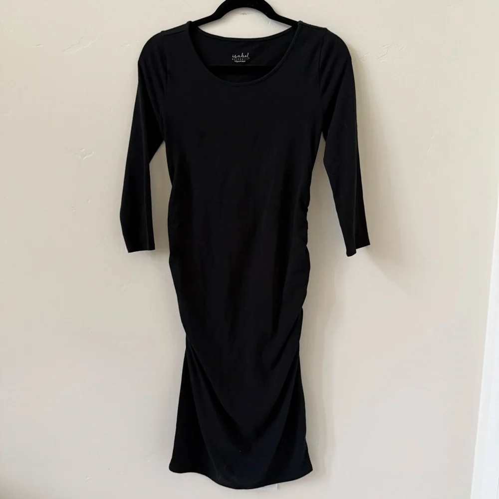 Bundle of Maternity Body Contour Dresses, Floral + Solid, Old Navy + Isabel - Picture 11 of 15